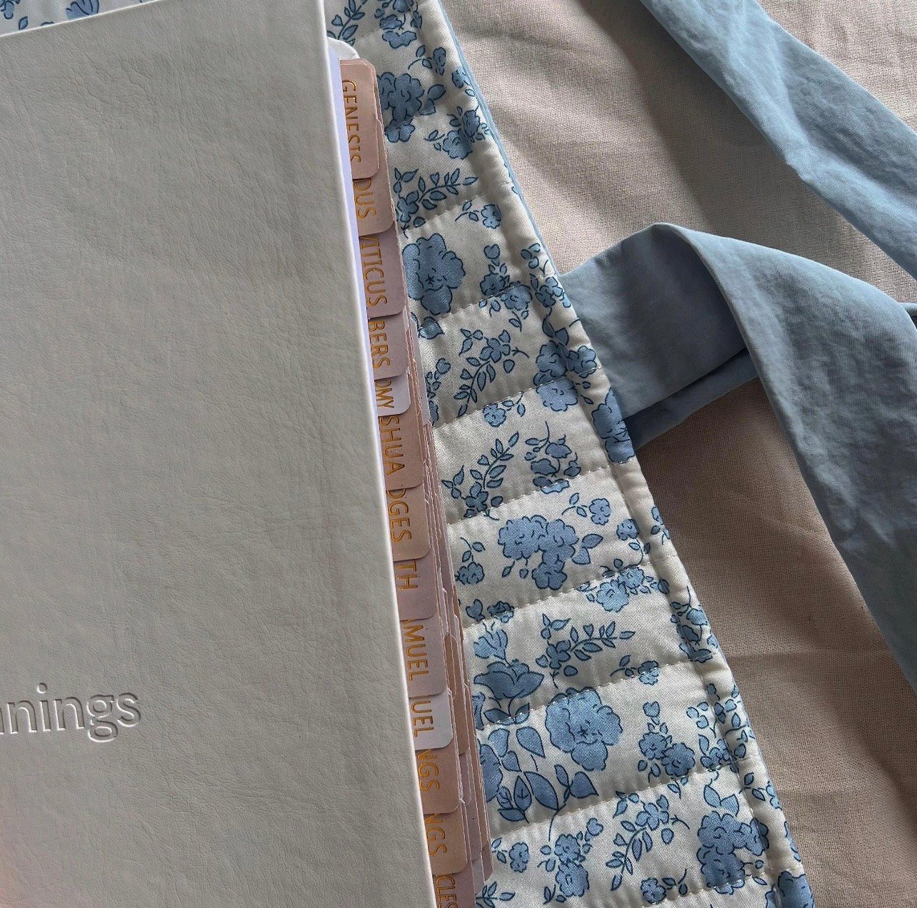 Blue floral Bible sleeve
