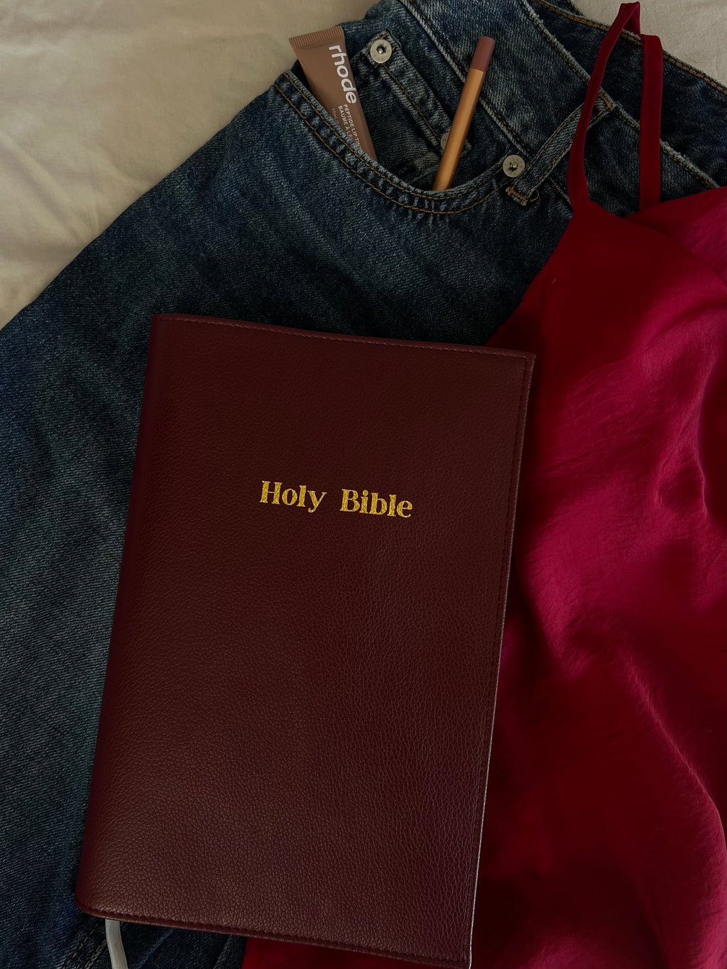 Cherry Wine Leather Bible Cover