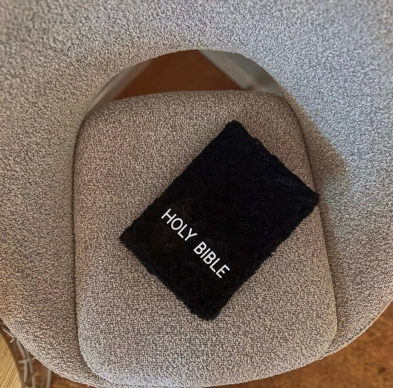 Black Teddy Bible Cover (Wide)